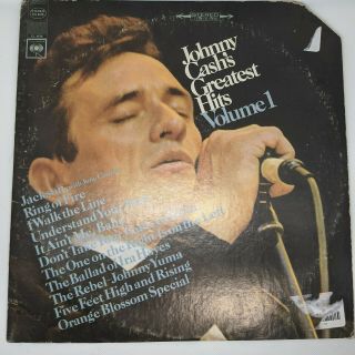 Vintage Johnny Cash Greatest Hits Volume 1 Vinyl Record Lp