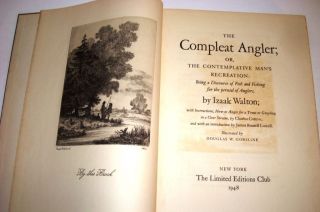 Limited Editions Club The Compleat Angler Izaak Walton 1948 Signed By The Artist