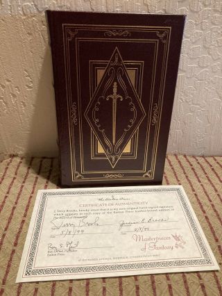 Easton Press The Sword Of Shannara Terry Brooks Signed W/coa Unread Unmarked