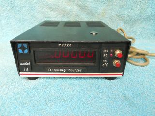 Vintage Mattco Model 711 Frequency Counter For Cb Radio Or Ham Radio - Cond.