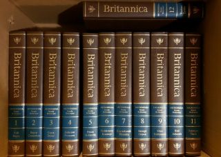 1990 Encyclopedia Britannica 15th Edition Complete Set Of 32 Books Brown Leather