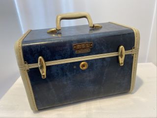 Vintage Samsonite Fgl Makeup Train Case Luggage W Tray