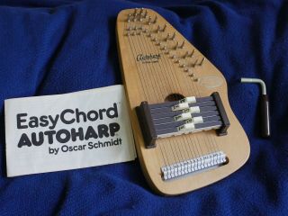Vintage Easy Chord Autoharp By Oscar Schmidt W/ Solid Maple Construction