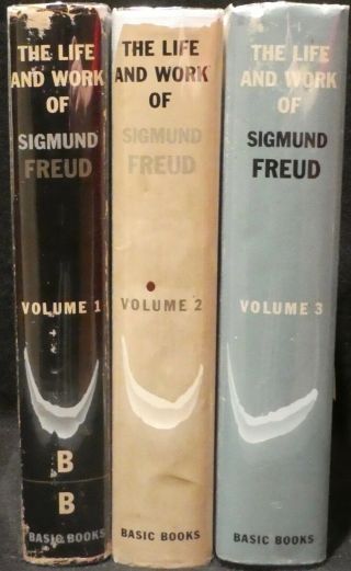 Jones,  Ernest,  MD.  The Life and Work of Sigmund Freud.  3 Vols.  First Editions 2