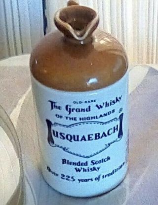 Vintage Usquaebach Blended Scotch Whiskey Jug Advertising Collectible