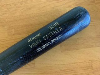 Colorado Rockies Vinny Castilla Game Cracked Bat