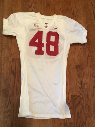 2002 - 06 Alabama Crimson Tide Game Football Jersey Worn By 48 Les Williams