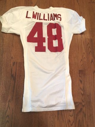 2002 - 06 ALABAMA Crimson Tide Game Football Jersey Worn by 48 Les Williams 2