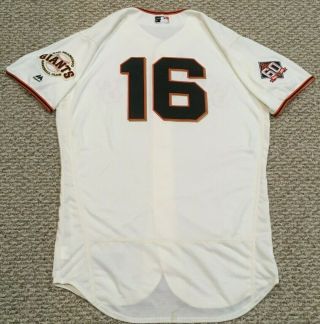 Garcia Size 46 16 2018 San Francisco Giants Game Jersey Issued Home Cream Mlb