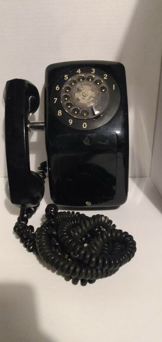 Telephone Rotary Dial Wall Phone Vintage 1960’s Automatic Electric Ae Co Nb902