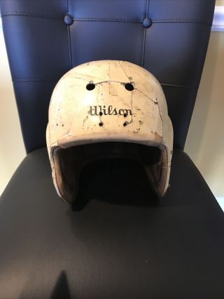 Evan Vogds 1940’s College Football Game University Of Wisconsin Helmet