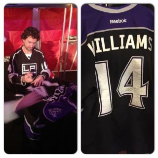 Justin Williams 12 - 13 Los Angeles Kings Signed Game Worn Jersey Meigray Psa Dna