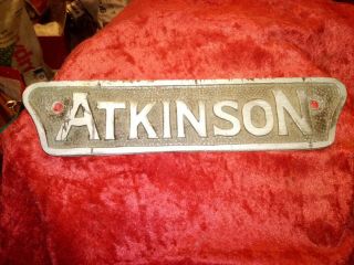 Vintage Atkinson Vehicle Truck / Lorry / Bus Grille Badge / Emblem Memorabilia