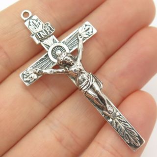 925 Sterling Silver Vintage Swift & Fisher Crucifix Cross Pendant