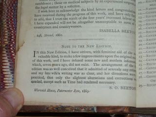 1869 2ND.  EDITION MRS BEETON - THE BOOK OF HOUSEHOLD MANAGEMENT - COOKERY - COOKING 3