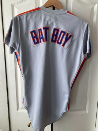 Vintage 80s York Mets Bat Boy Road Gray Jersey Rawlings size 40 3