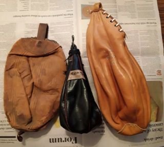 Vintage Wilson Boxing Punching Speed Bag Us Army,  2 More