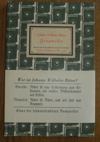 Insel - Bücherei Nr.  532 Fragmente Mit Bauchbinde,  Verlagsbeilage