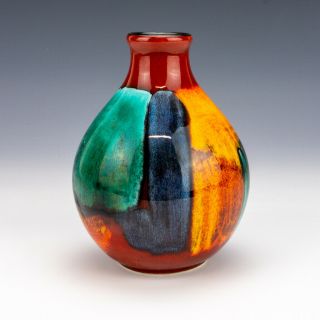 Vintage Poole Pottery - Gemstone Living Glaze Delphis Studio Vase - Lovely
