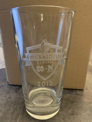 2012 Notre Dame Vs Navy Football Emerald Isle Classic Gameday Pint Glass