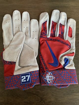 Addison Russell Game Issued Pe Nike Batting Gloves - Chicago Cubs
