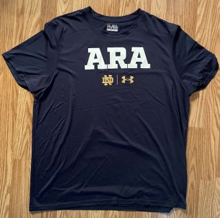 Notre Dame Football Team Issued Under Armour Shirt Ara 3xl