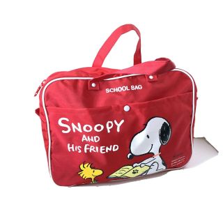 Vintage Snoopy And Woodstock School Bag Sanrio Made In Japan Exc