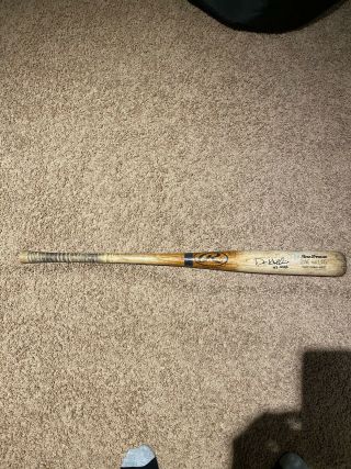 Dave Hollins Phillies Signed Game Bat