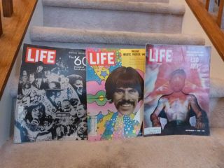 3 Vintage Life Magazines Lsd Drug Peter Max Decades September 9,  1966 & 5,  1969