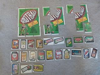 Vintag 1974 Series 12 Wacky Packages Puzzle Checklist Brown Back Cards Missing 4
