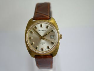Vintage Paul Jobin Of Switzerland Automatic 25 Jewels Swiss Made Mens Watch