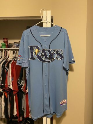 Tom Foley Game Used/issued Tampa Bay Rays Jersey