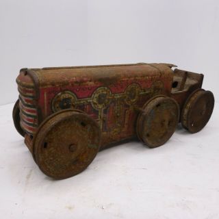 Vintage Marx Wind Up Tractor Crawler Antique 1920s Tin Litho Louis Toy
