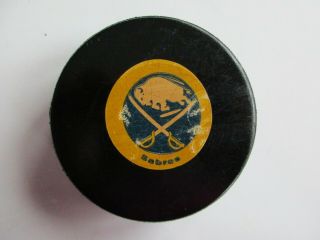 Vintage Nhl Buffalo Sabres Viceroy Official Game Puck Small Hole In The Back