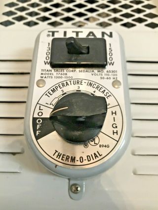 Vintage Titan Dual 1300 - 1500 Watt Electric Forced Air Space Heater 3