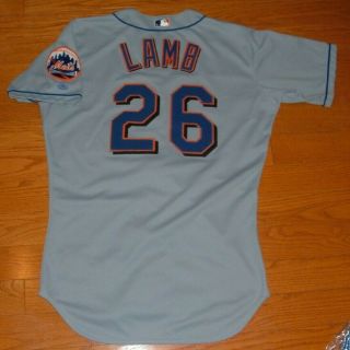 York Mets David Lamb Game Worn 2000 Road Jersey (twins Devil Rays)