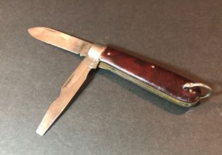 Vintage Imperial 2 Blade Folding Pocket Knife Providence Ri Usa Flat Screwdriver