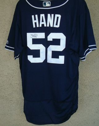 Brad Hand 52 San Diego Padres Game Team Issued Jersey Signed