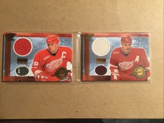 2001 Revolution Steve Yzerman And Sergei Fedorov Dual Limited Game Jersey