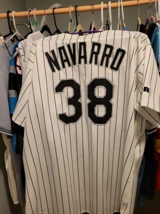 Chicago White Sox Russell Home Game - worn Navarro 38 Size 54 2