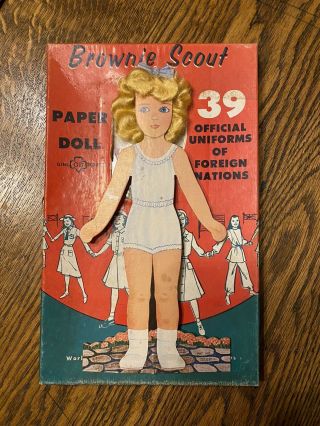 Vintage 1950’s Brownie Scout Paper Doll Set Foreign Nations