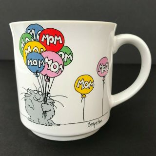 Vintage Boynton Coffee Cup Mug Mom On Balloons Cat Mother 