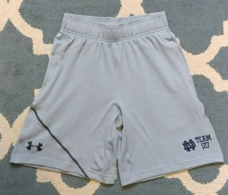 Notre Dame Football Team Issued Player Game Under Armour Shorts Team 127 S