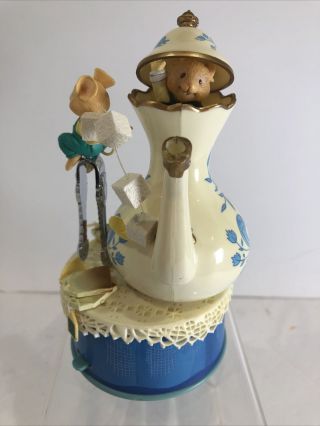 Vintage Enesco Mice Tea Party Tea - Lightful Small World Of Music Box Tea For Two