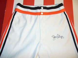 2004 TBTC Autographed Game Worn Baltimore Orioles Sam Perlozzo Pants Throwback 2