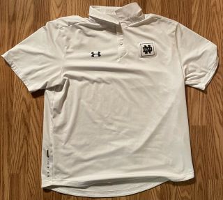 Notre Dame Football Team Issued Under Armour Polo Xl
