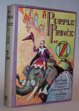 1932 Purple Prince Of Oz Ruth Thompson Reilly & Lee Hardcover Book Wizard Of Oz