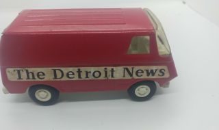 Vintage Tonka " The Detroit News " Delivery Van Red 55360 -