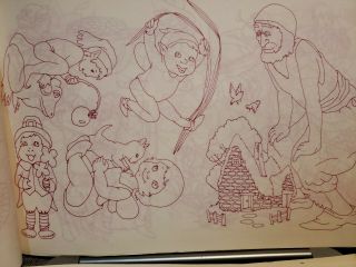 THE LITTLE PEOPLE Vintage Tri - Chem Hot Iron Transfer Patterns Book 10 Pages C22 3