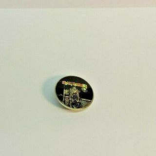 Vintage Iron Maiden Metallic Metal Rock Lapel Jacket Pin 1 " 1980 